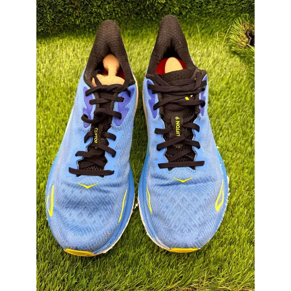 Hoka One One Clifton 9 1127895 VRTL Athletic Sneaker Men's 10D Blue Knit Sports